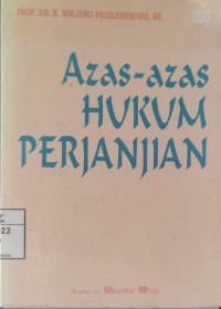 Image of Azas-Azas Hukum Perjanjian